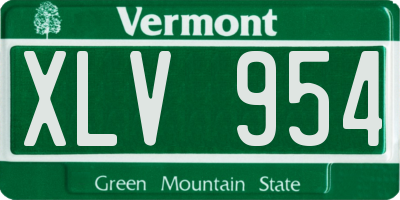VT license plate XLV954