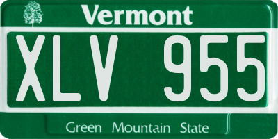 VT license plate XLV955