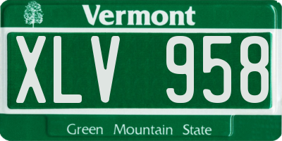 VT license plate XLV958