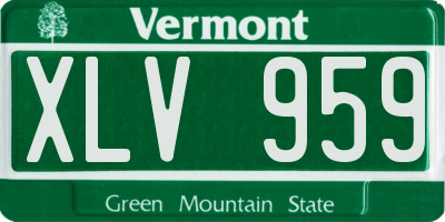 VT license plate XLV959