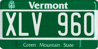 VT license plate XLV960
