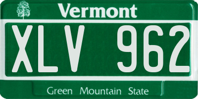 VT license plate XLV962