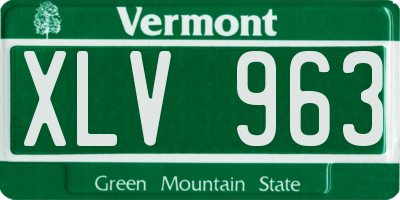 VT license plate XLV963