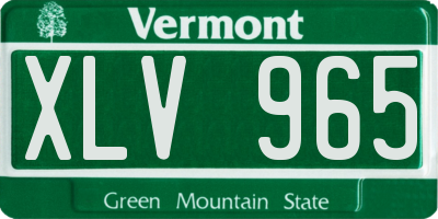 VT license plate XLV965