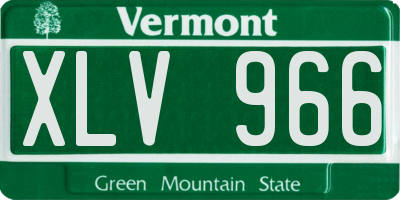 VT license plate XLV966