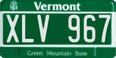 VT license plate XLV967