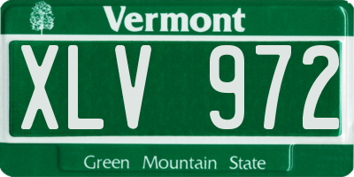 VT license plate XLV972