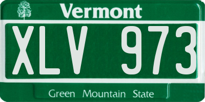 VT license plate XLV973