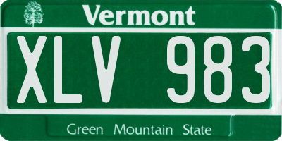 VT license plate XLV983