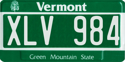 VT license plate XLV984