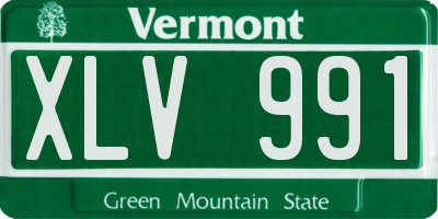 VT license plate XLV991