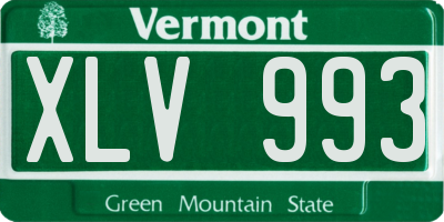 VT license plate XLV993