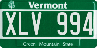 VT license plate XLV994