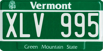 VT license plate XLV995
