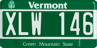 VT license plate XLW146