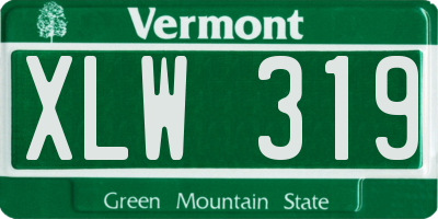 VT license plate XLW319