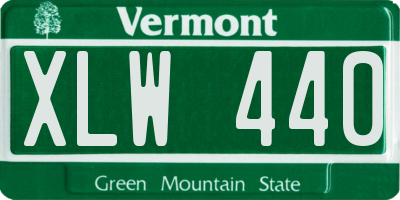 VT license plate XLW440