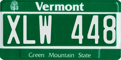 VT license plate XLW448