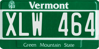 VT license plate XLW464