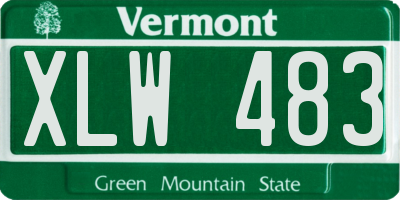 VT license plate XLW483