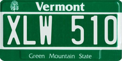 VT license plate XLW510