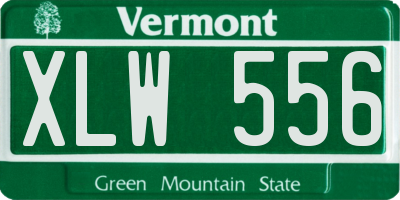 VT license plate XLW556