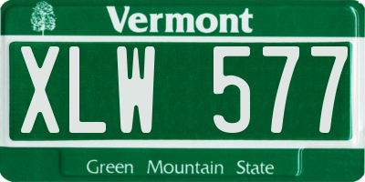 VT license plate XLW577