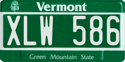 VT license plate XLW586