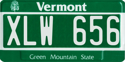 VT license plate XLW656