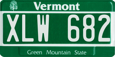 VT license plate XLW682