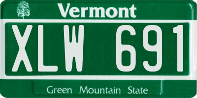 VT license plate XLW691