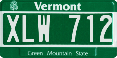 VT license plate XLW712