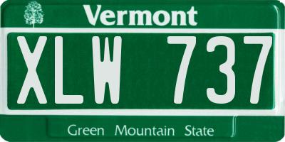 VT license plate XLW737