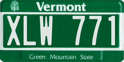 VT license plate XLW771