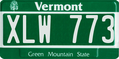 VT license plate XLW773