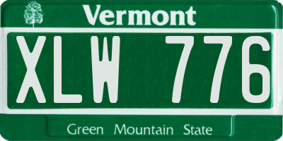 VT license plate XLW776