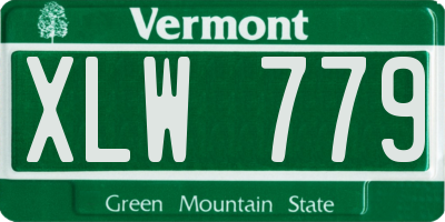 VT license plate XLW779