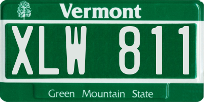 VT license plate XLW811