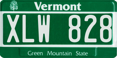 VT license plate XLW828