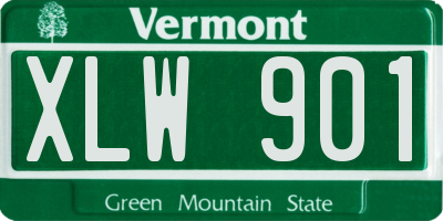 VT license plate XLW901