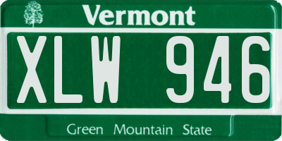 VT license plate XLW946
