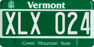 VT license plate XLX024