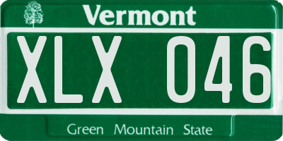 VT license plate XLX046