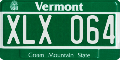VT license plate XLX064