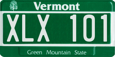 VT license plate XLX101