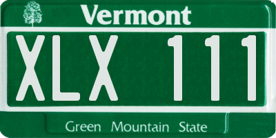 VT license plate XLX111