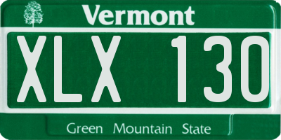 VT license plate XLX130
