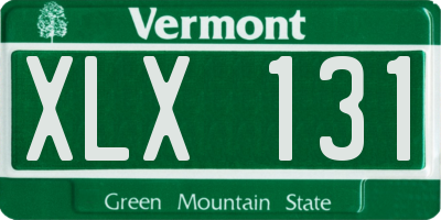 VT license plate XLX131