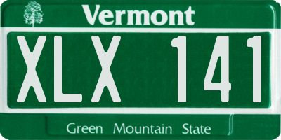 VT license plate XLX141