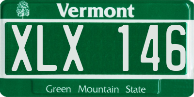 VT license plate XLX146